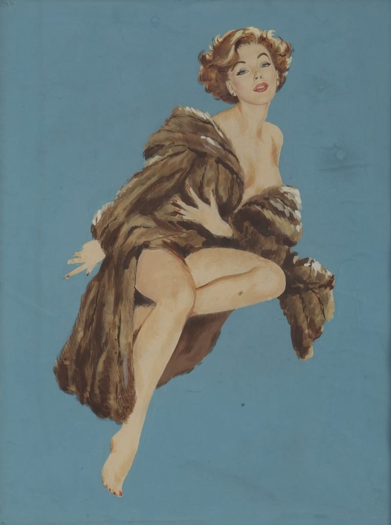 Baz, Ben Hur(1906-2003) - Nude in mink (1952)